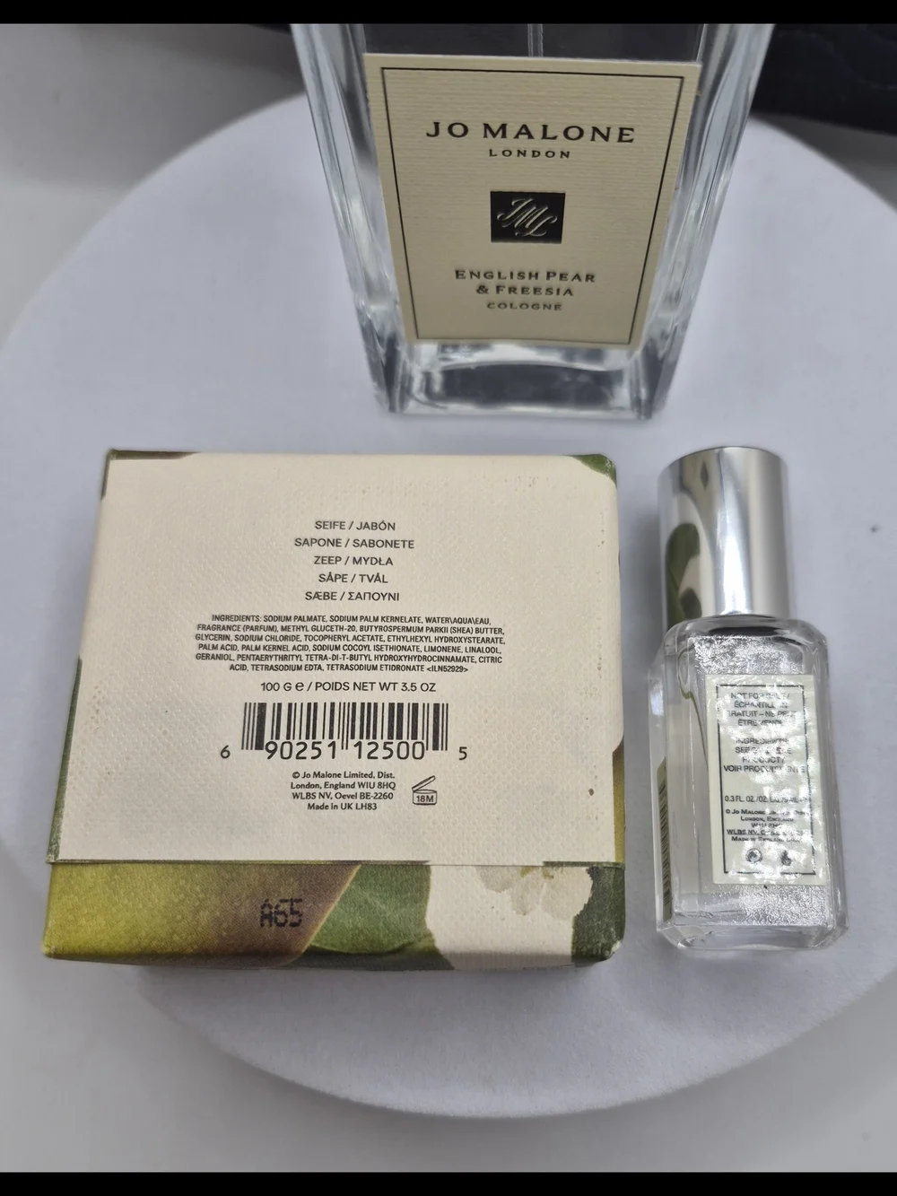Jo Malone English Pear & Freesia Cologne Soap Gift Set 3 Pc New Authentic